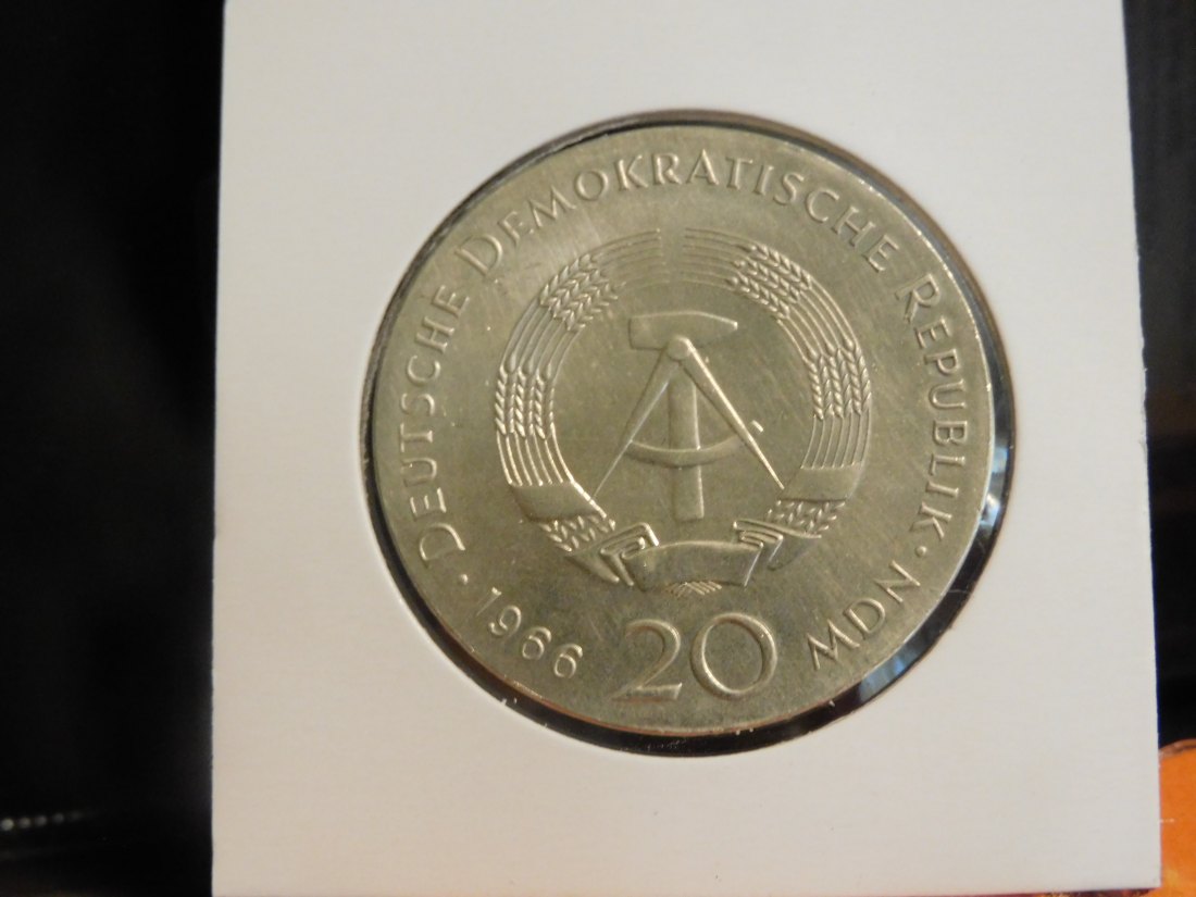  GERMANY 20 MARK 1966 DDR.GRADE-PLEASE SEE PHOTOS.   