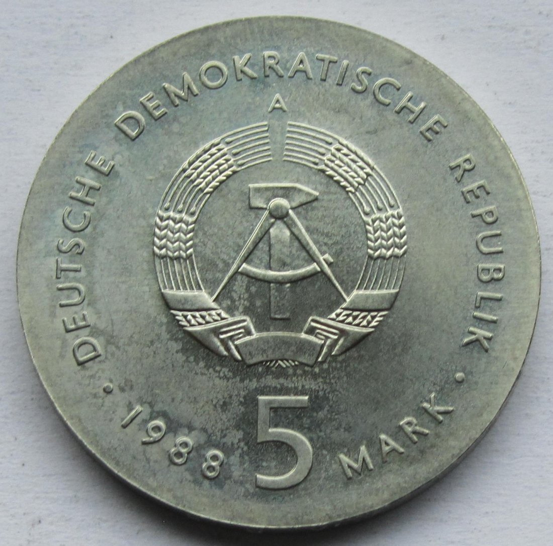  DDR: 5 Mark Barlach 1988   
