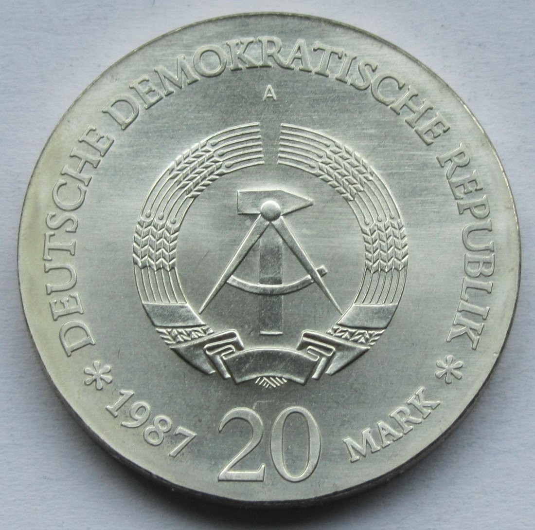 DDR: 20 Mark Stadtsiegel 1987   