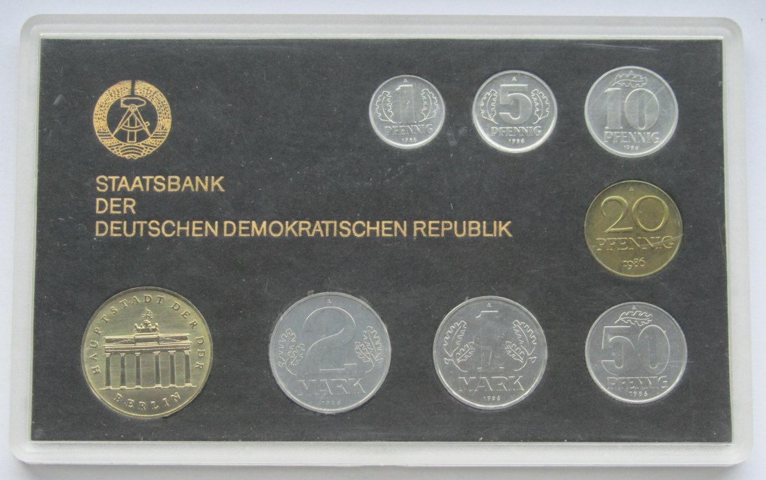  DDR: Kursmünzensatz 1986   