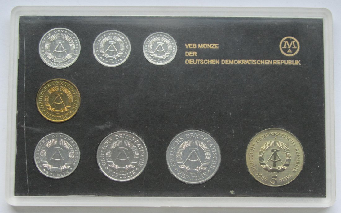  DDR: Kursmünzensatz 1986   