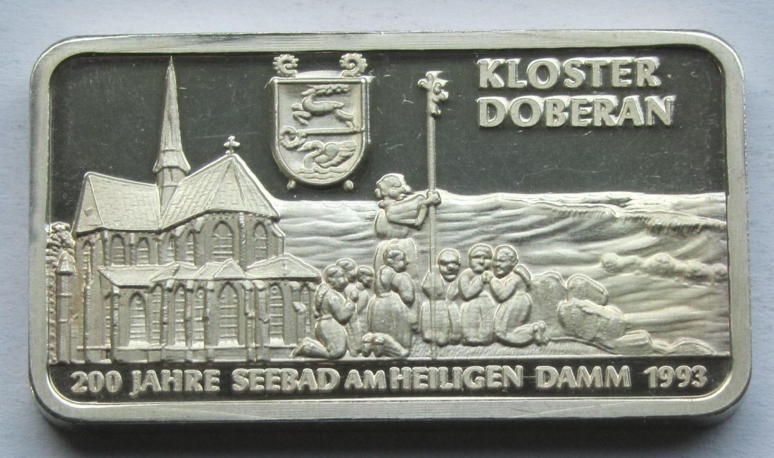  Silberunzen-Motivbarren Kloster Doberan von Heraeus   