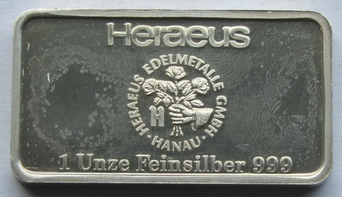  Silberunzen-Motivbarren Kloster Doberan von Heraeus   