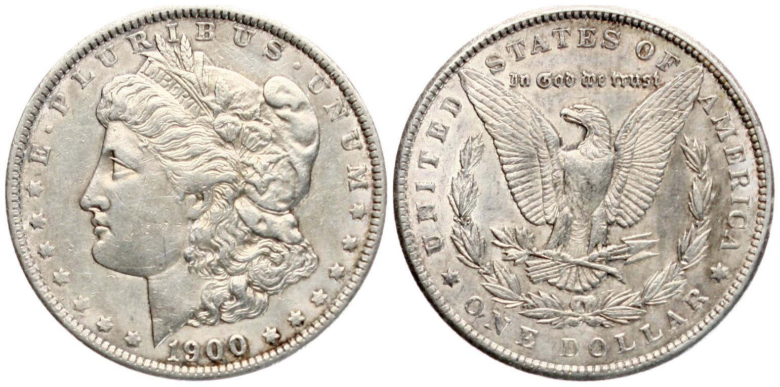  USA: 1 Dollar 1900, Morgan Typ, näheres siehe unten!   