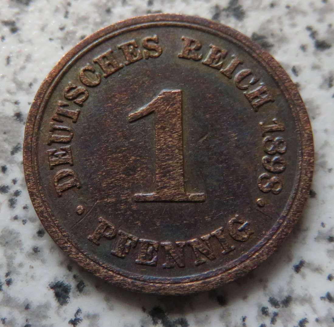  Kaiserreich 1 Pfennig 1898 E   