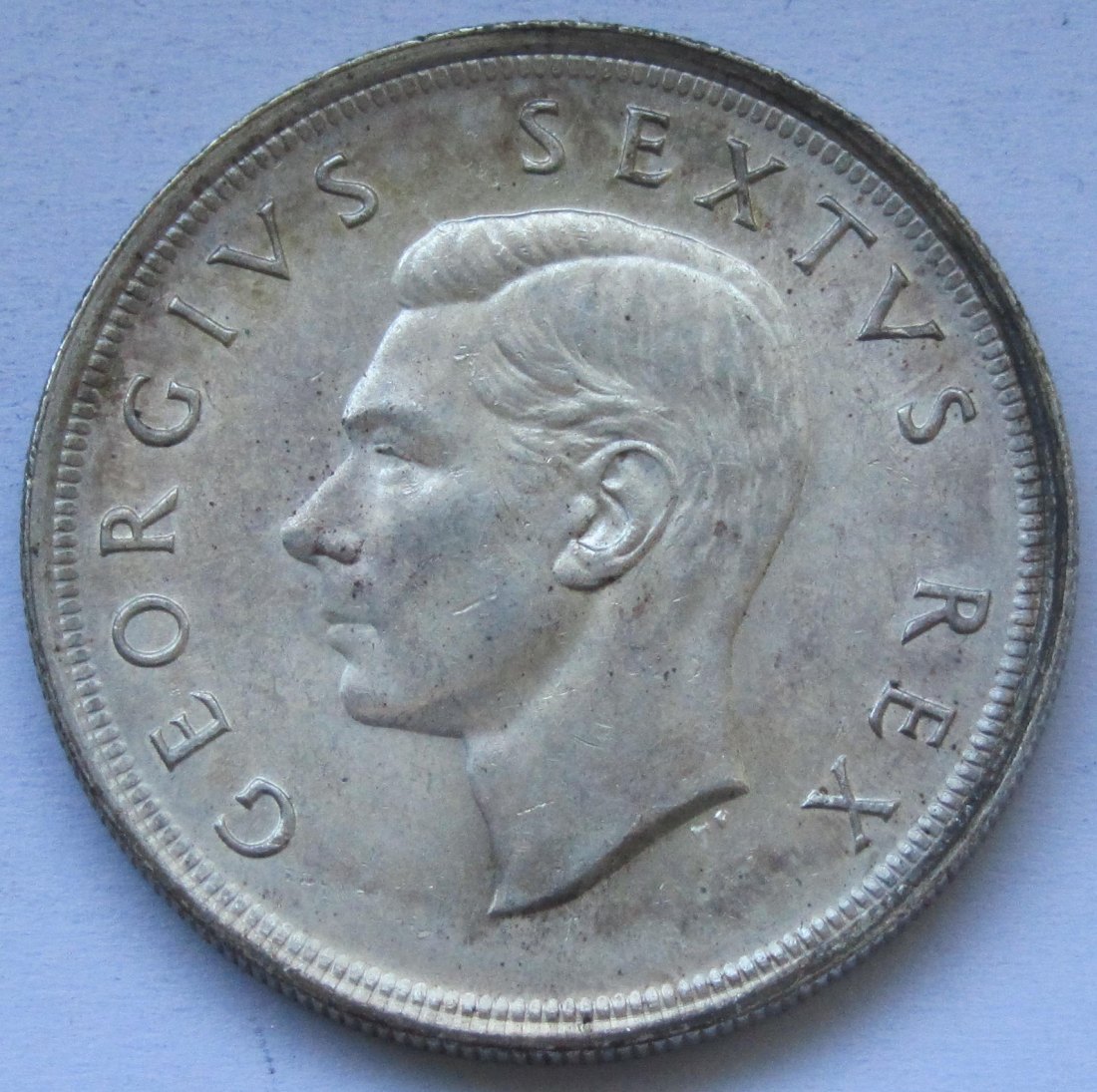  Südafrika: 5 Shillings 1948, enthält 22,6 g Feinsilber   