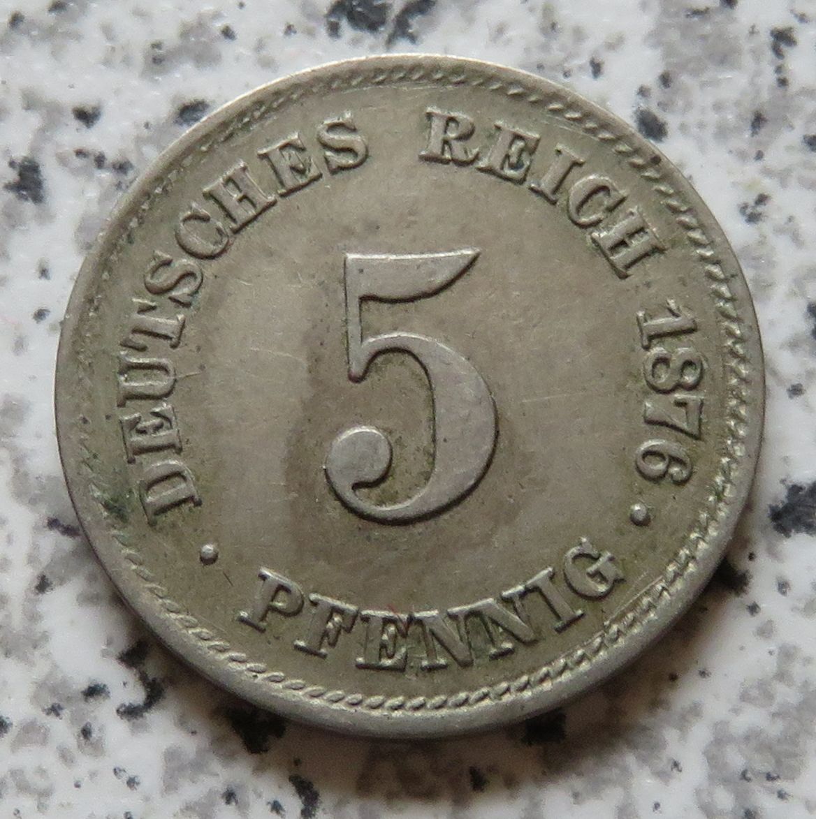  Kaiserreich 5 Pfennig 1876 E   
