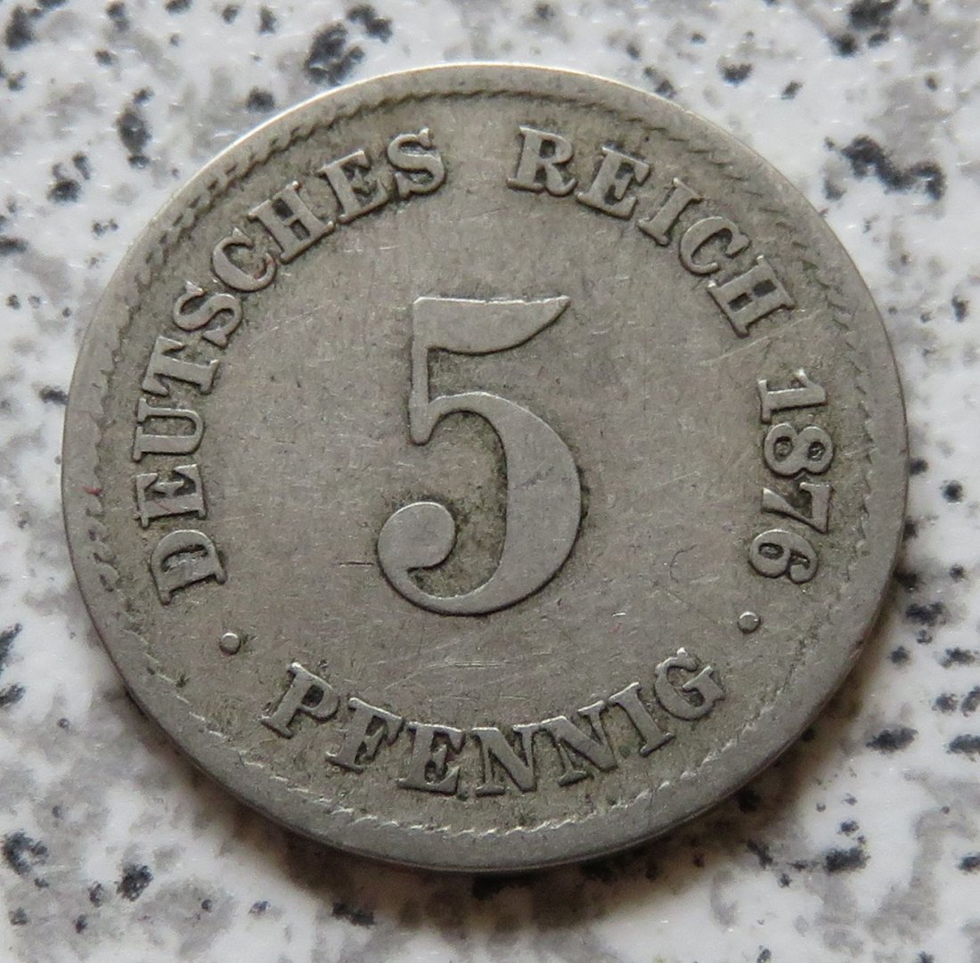  Kaiserreich 5 Pfennig 1876 G   