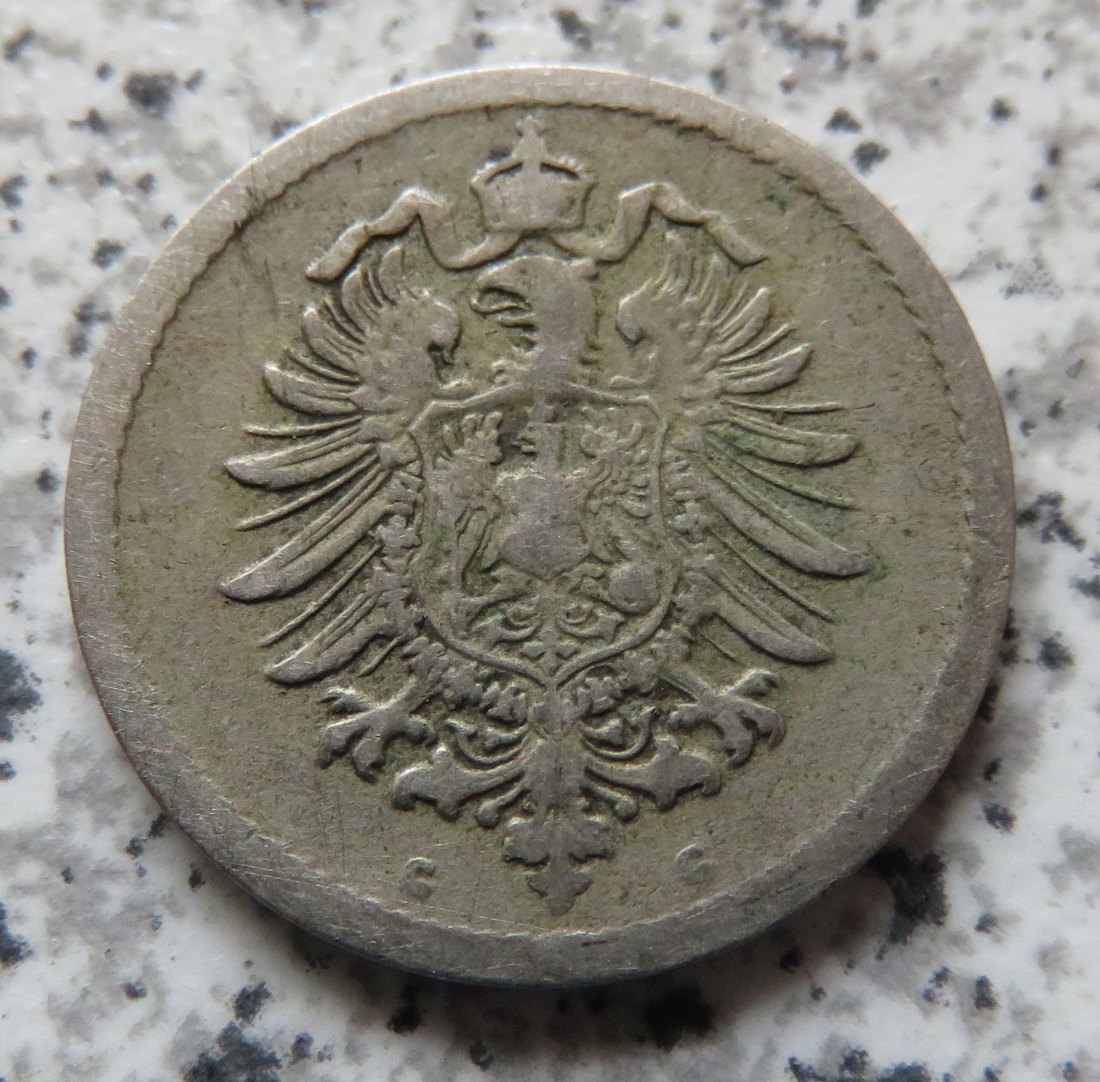  Kaiserreich 5 Pfennig 1876 G   