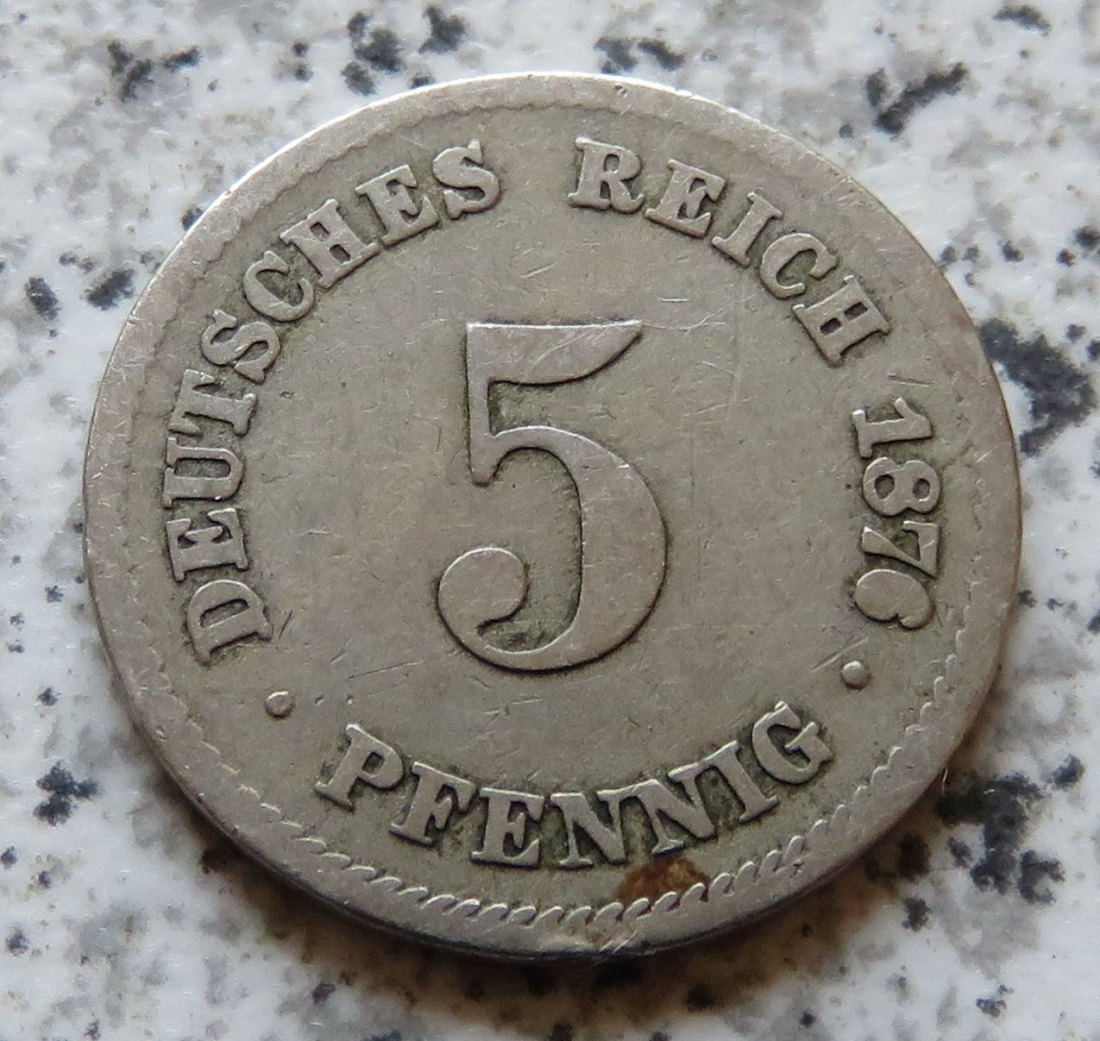  Kaiserreich 5 Pfennig 1876 H   