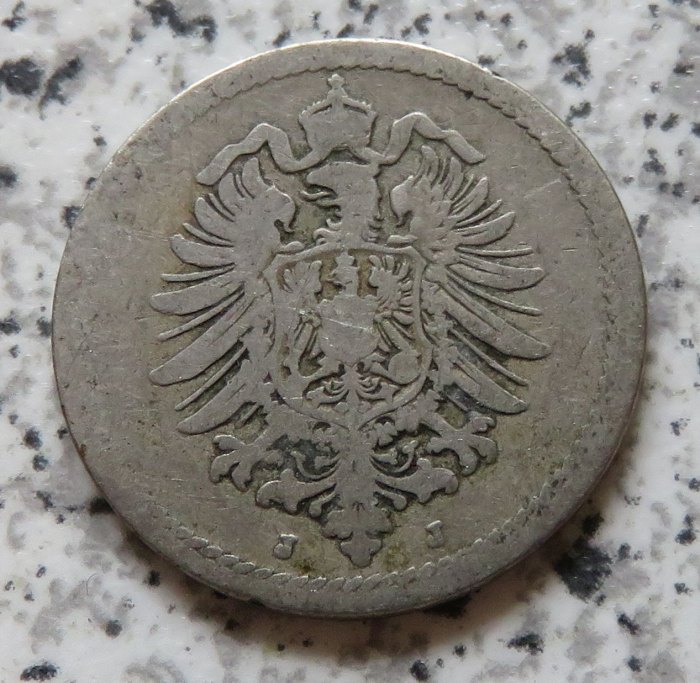  Kaiserreich 5 Pfennig 1876 J   