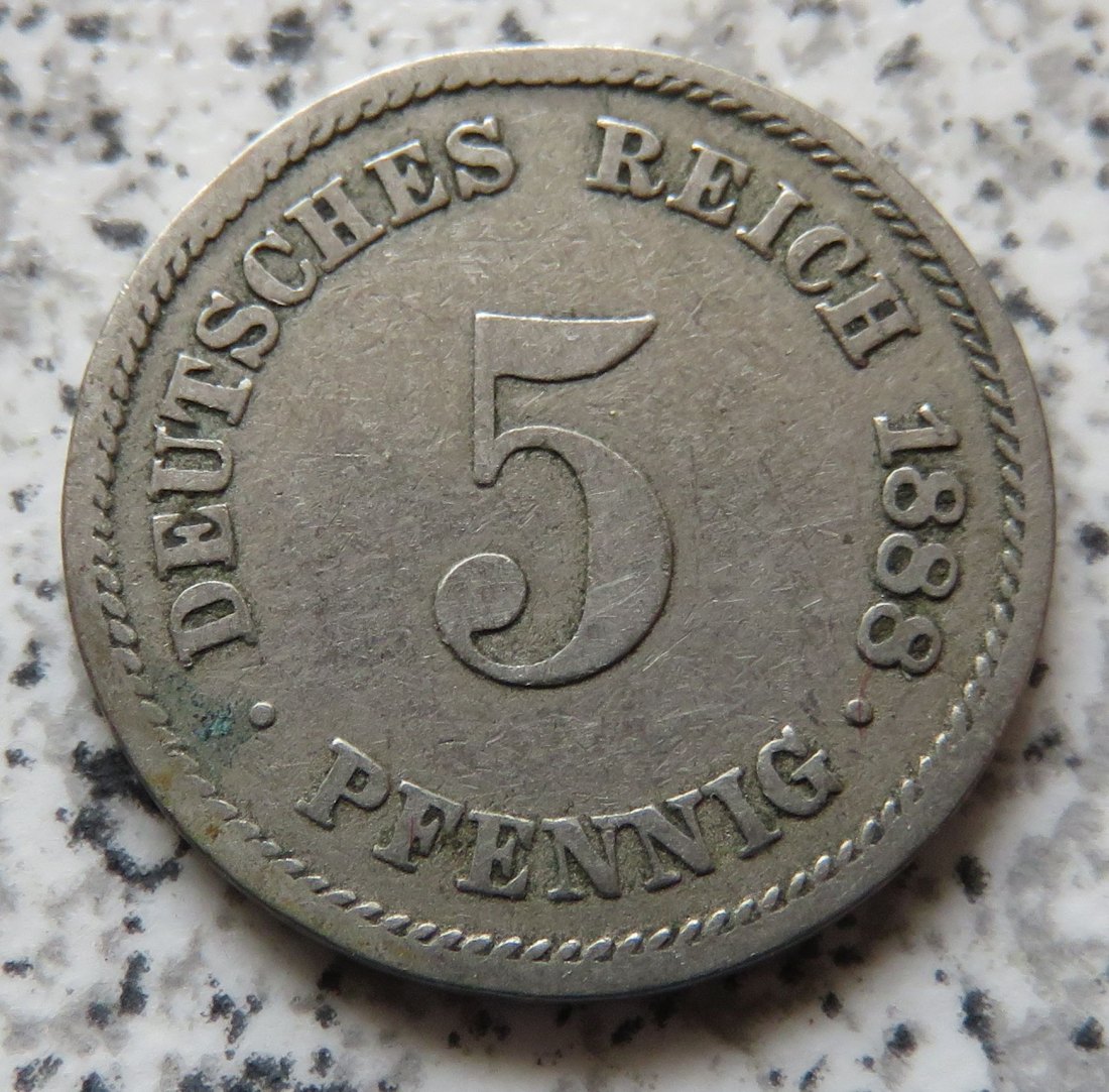  Kaiserreich 5 Pfennig 1888 A   