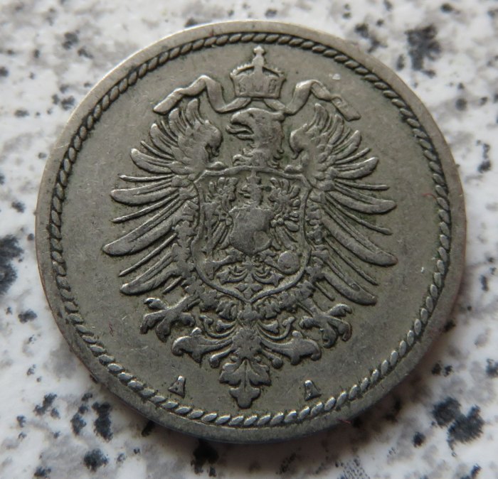  Kaiserreich 5 Pfennig 1889 A   