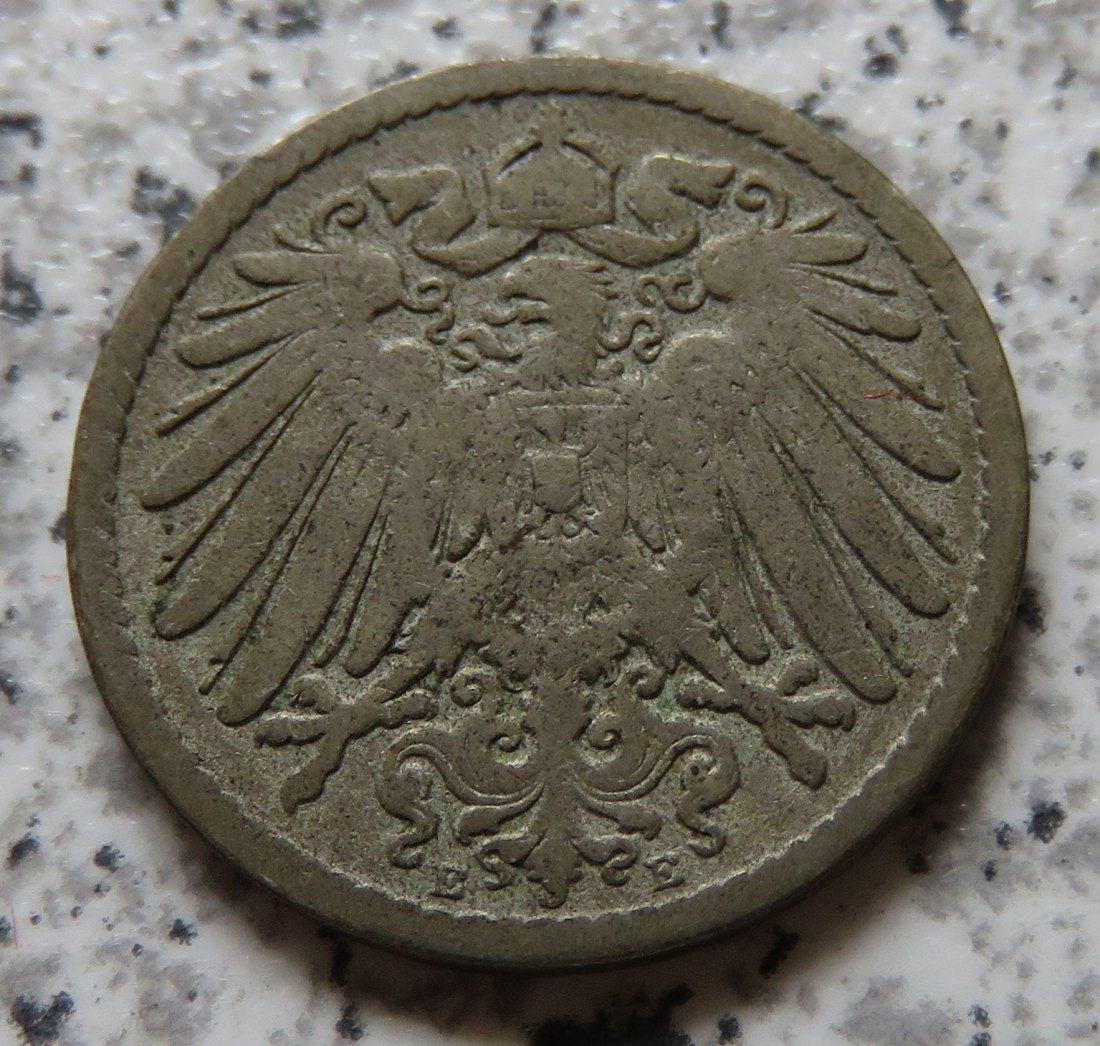  Kaiserreich 5 Pfennig 1890 E   