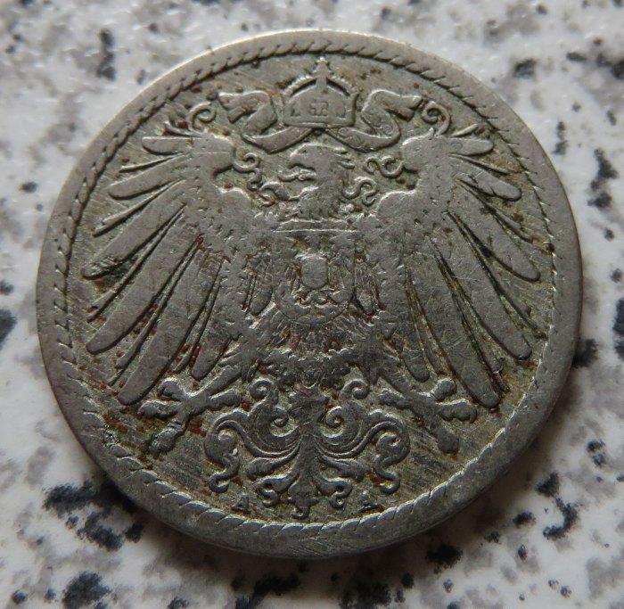 Kaiserreich 5 Pfennig 1891 A   