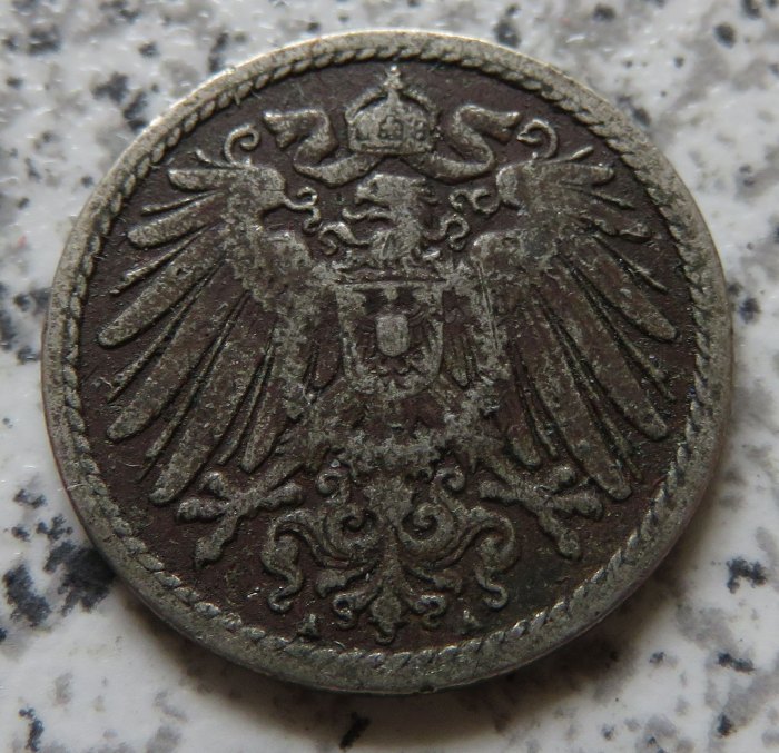  Kaiserreich 5 Pfennig 1891 A   