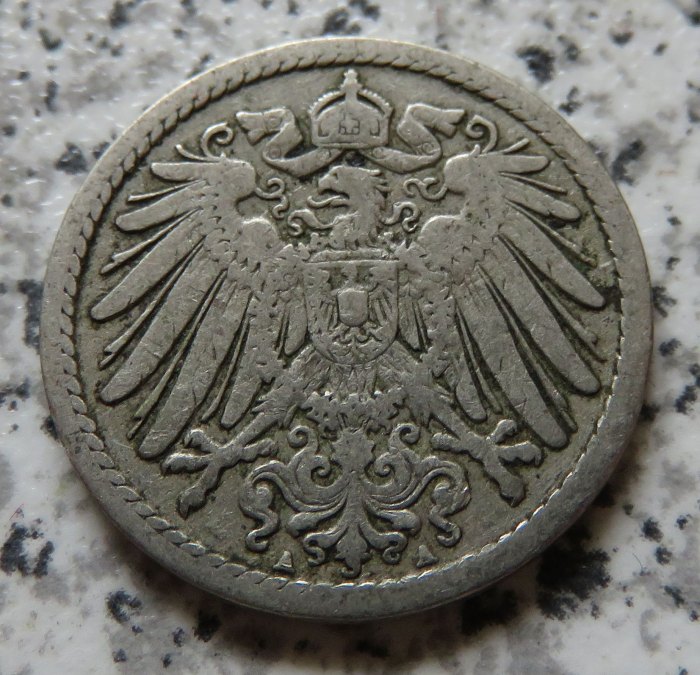  Kaiserreich 5 Pfennig 1892 A   