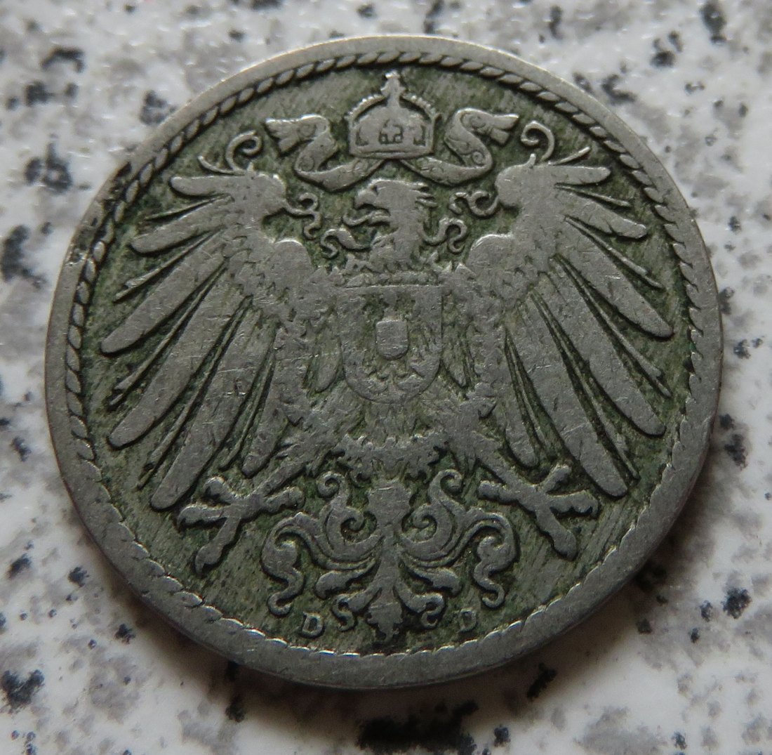  Kaiserreich 5 Pfennig 1892 D   