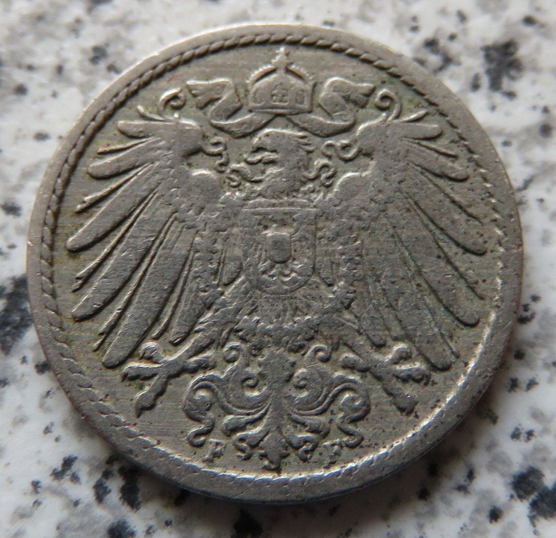  Kaiserreich 5 Pfennig 1892 F   