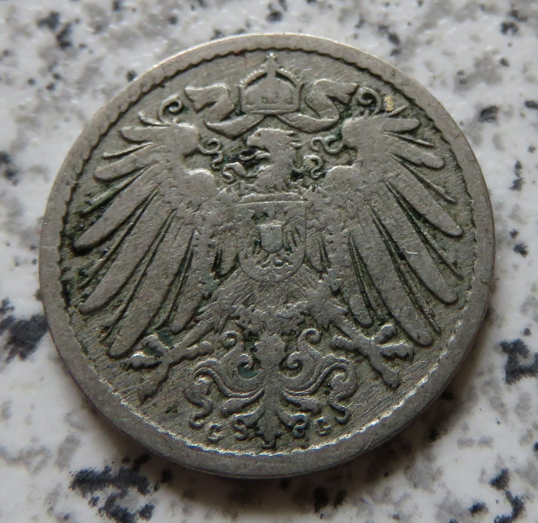  Kaiserreich 5 Pfennig 1892 G   