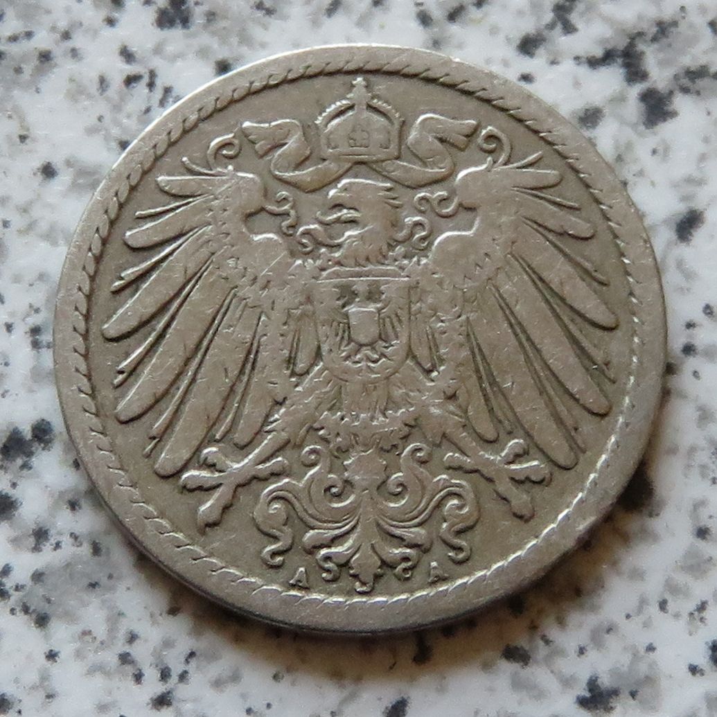 Kaiserreich 5 Pfennig 1893 A   