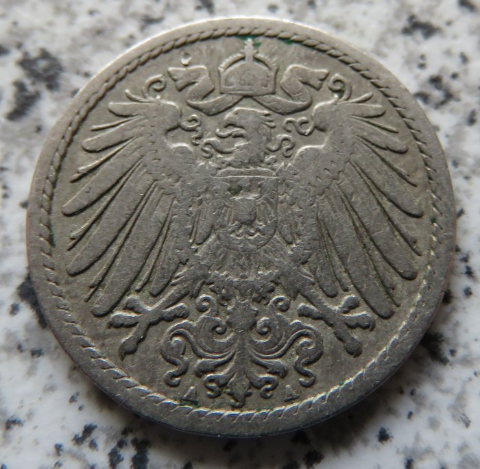  Kaiserreich 5 Pfennig 1893 A   