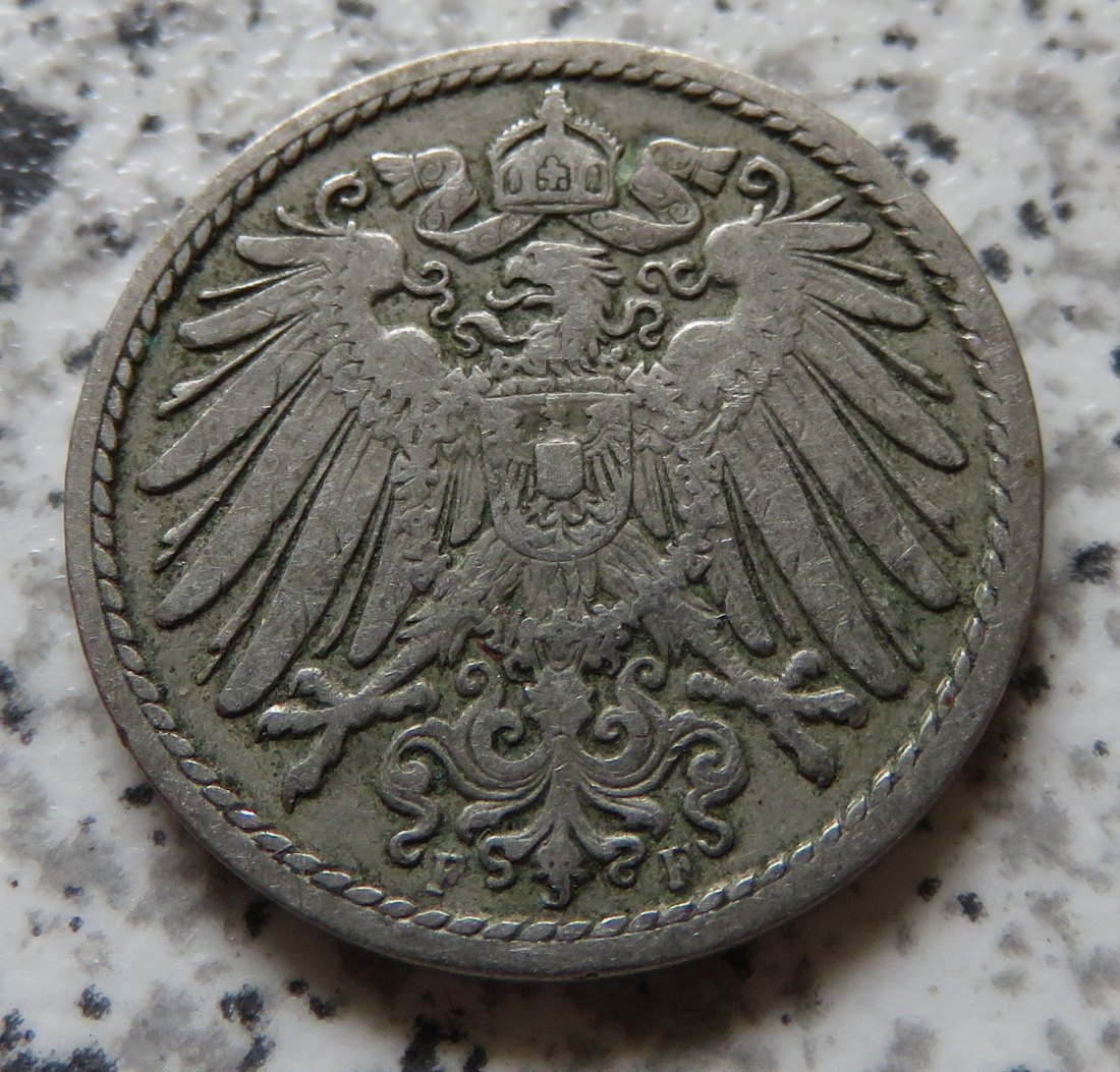  Kaiserreich 5 Pfennig 1893 F   