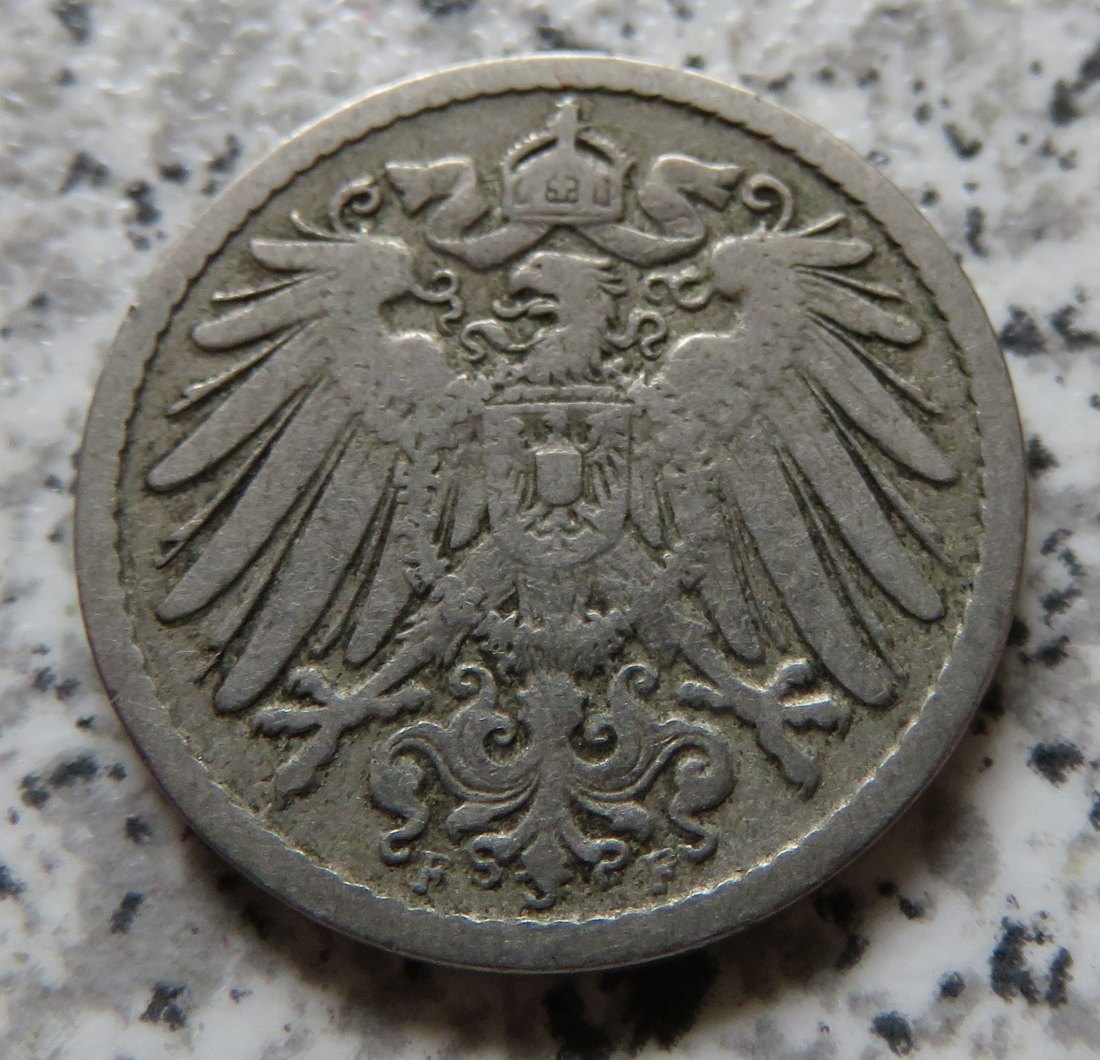  Kaiserreich 5 Pfennig 1893 F   