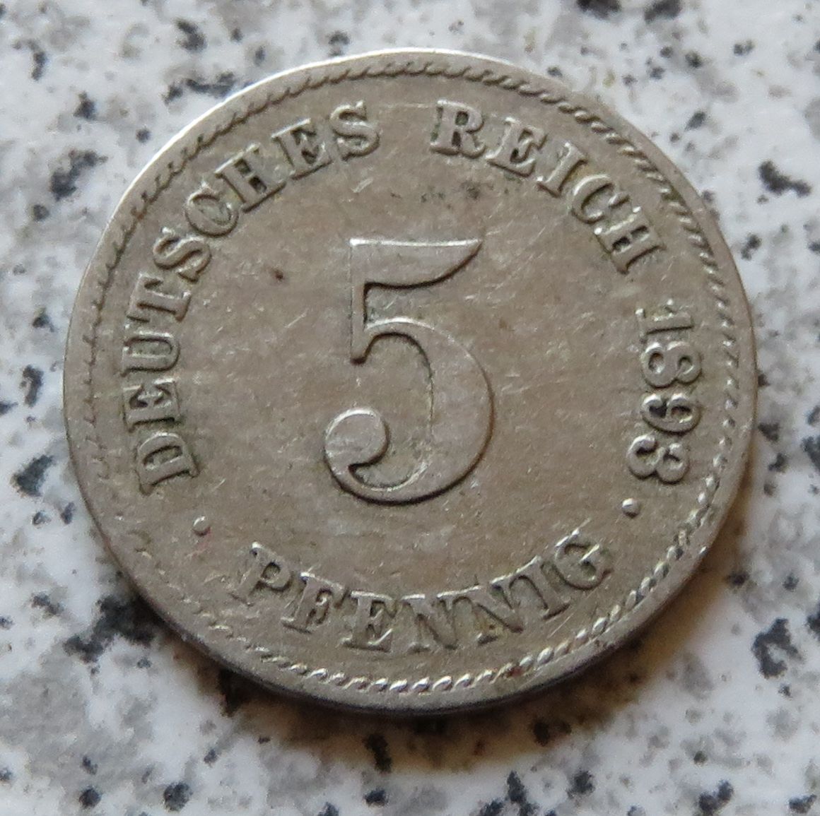  Kaiserreich 5 Pfennig 1893 G   