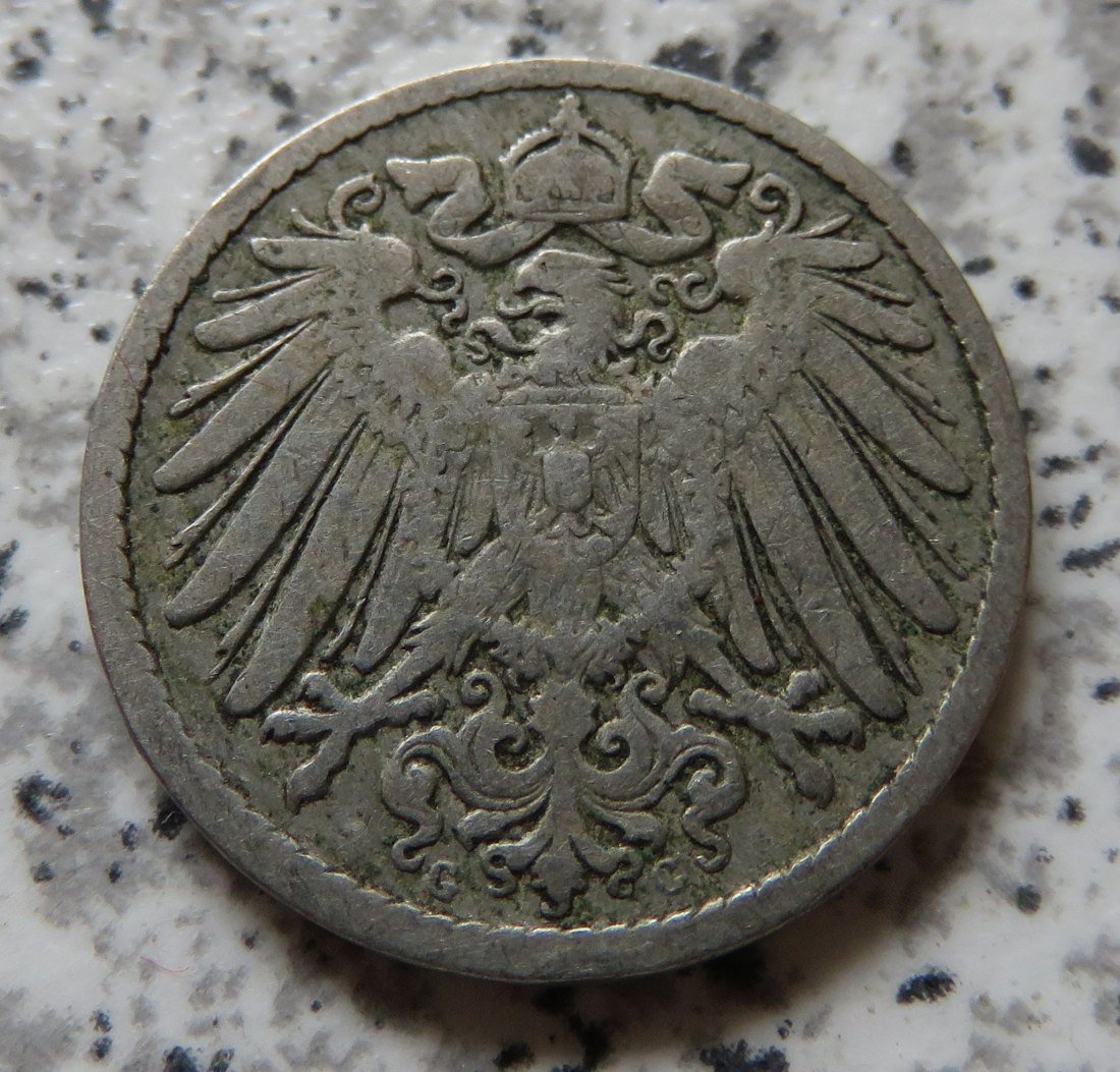  Kaiserreich 5 Pfennig 1893 G   