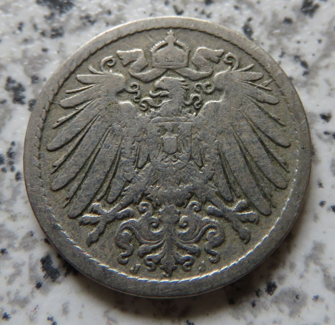  Kaiserreich 5 Pfennig 1893 J   