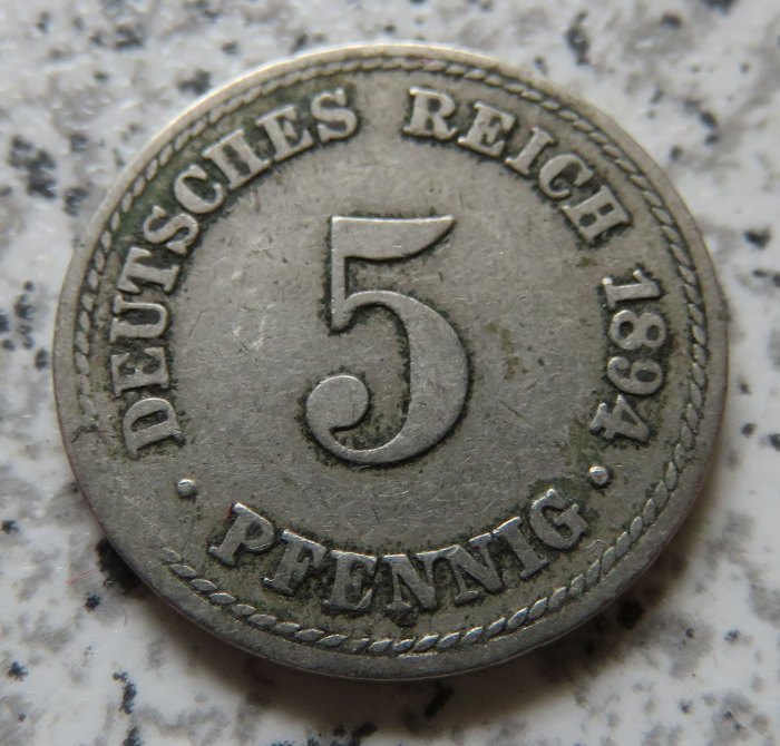  Kaiserreich 5 Pfennig 1894 A   