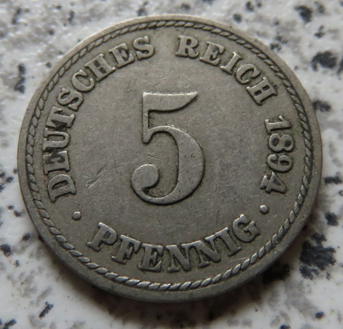  Kaiserreich 5 Pfennig 1894 A   