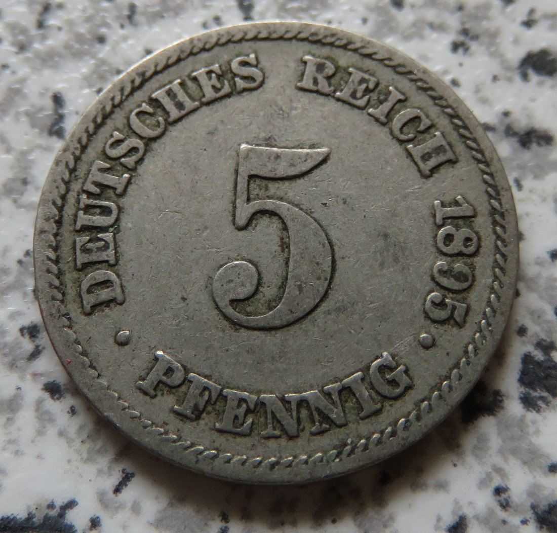  Kaiserreich 5 Pfennig 1895 E   
