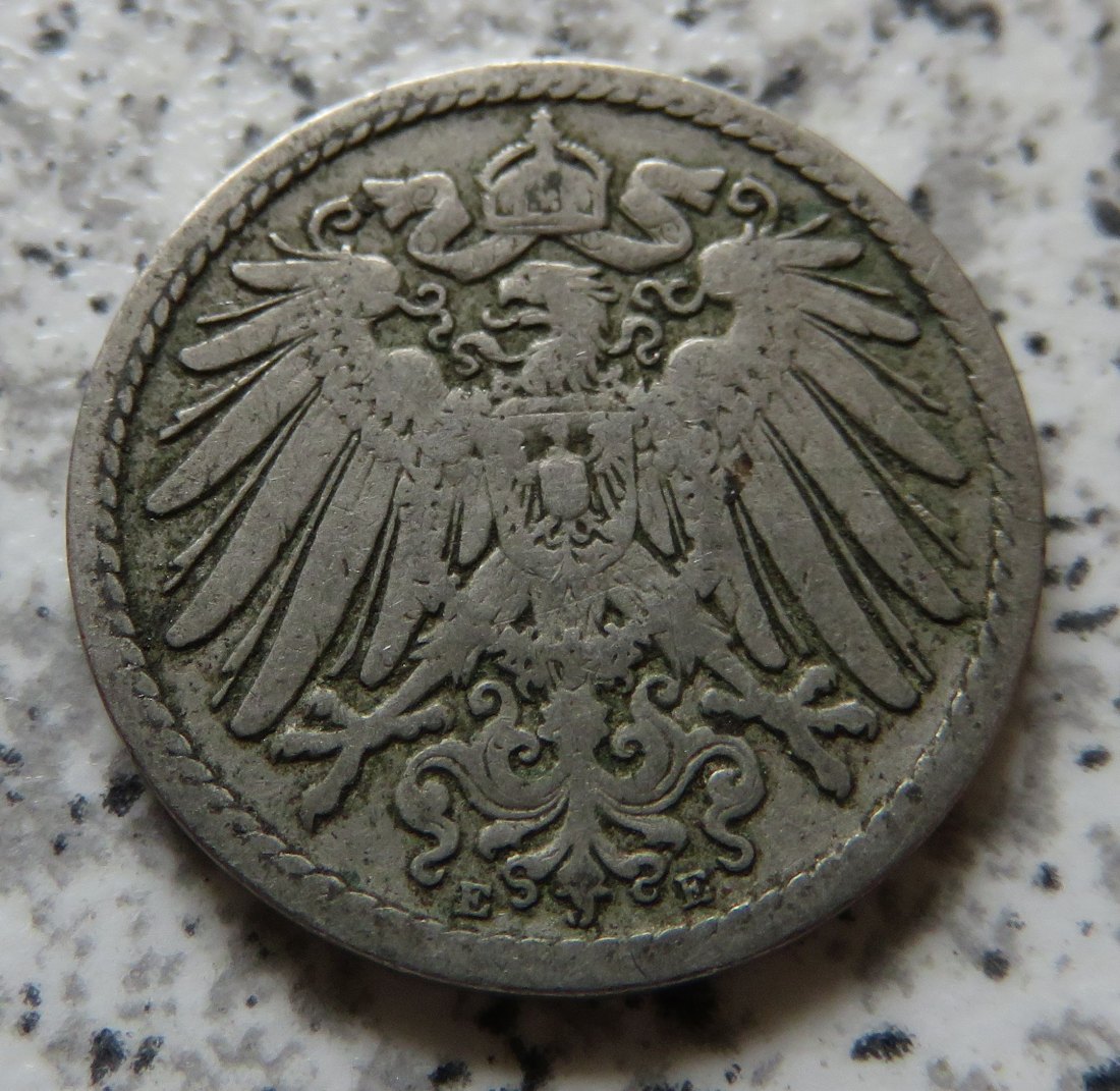  Kaiserreich 5 Pfennig 1895 E   