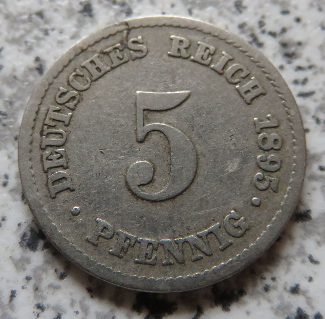  Kaiserreich 5 Pfennig 1895 E   