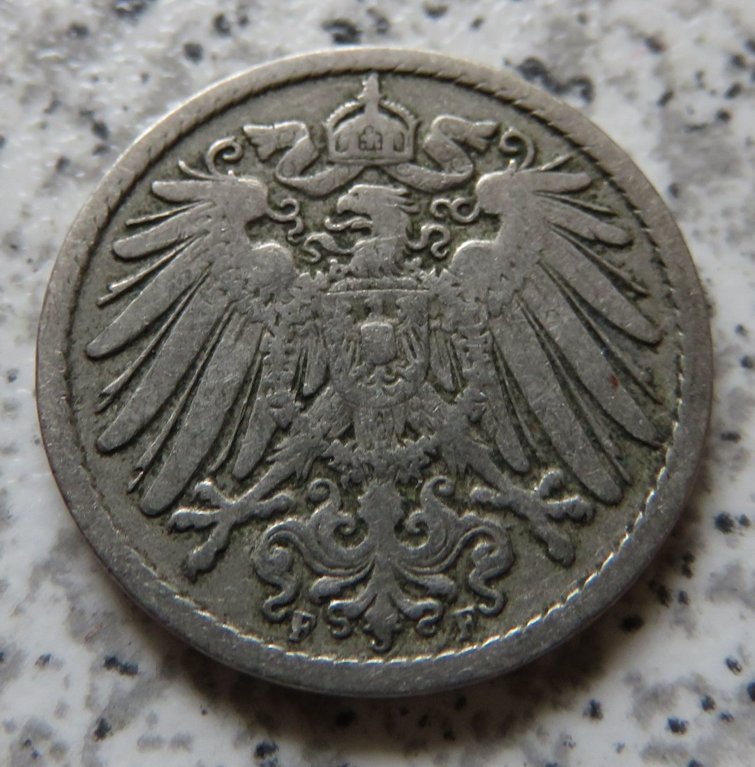  Kaiserreich 5 Pfennig 1895 F   