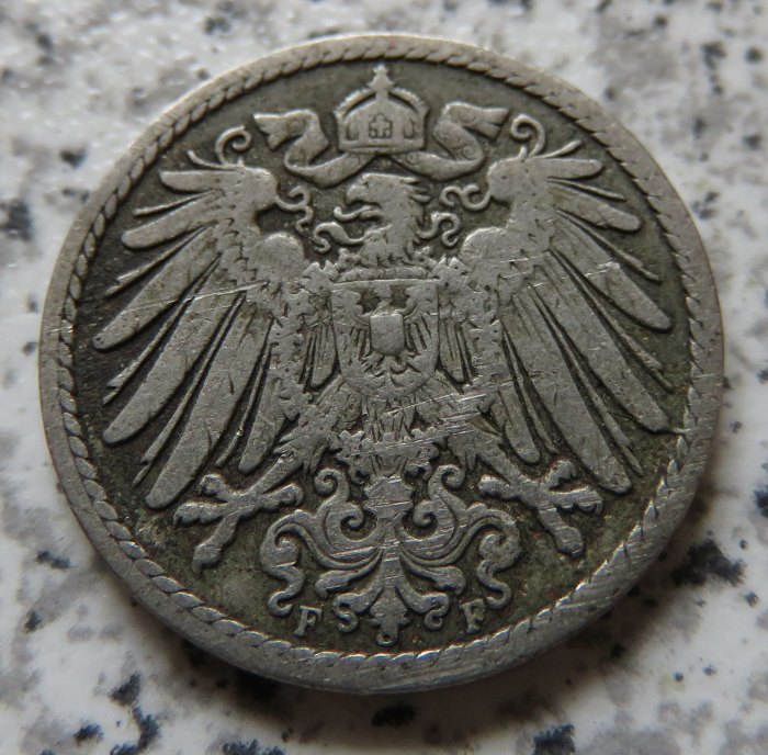  Kaiserreich 5 Pfennig 1895 F   