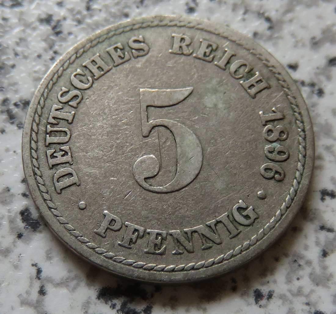  Kaiserreich 5 Pfennig 1896 A   