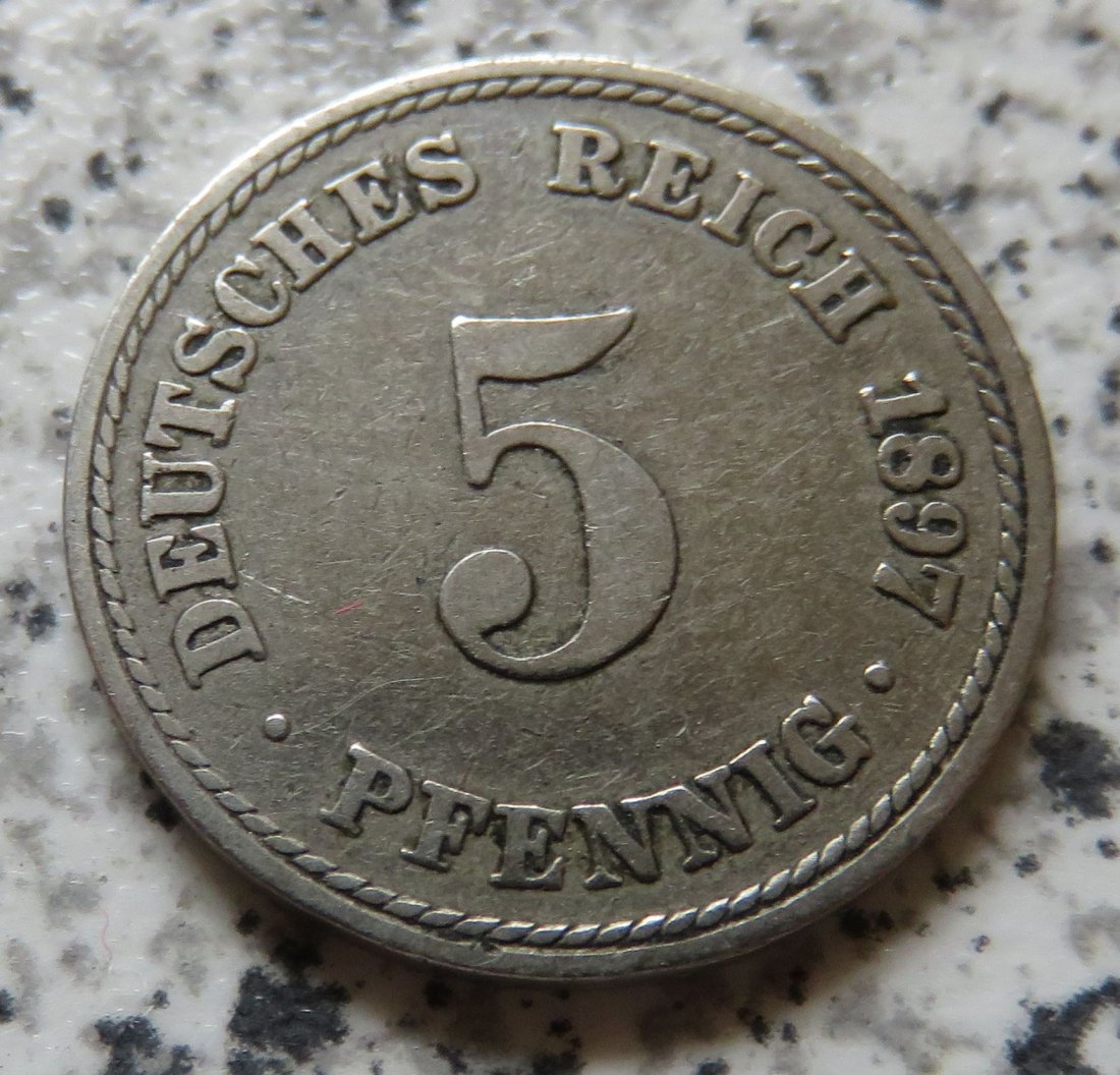  Kaiserreich 5 Pfennig 1897 A   