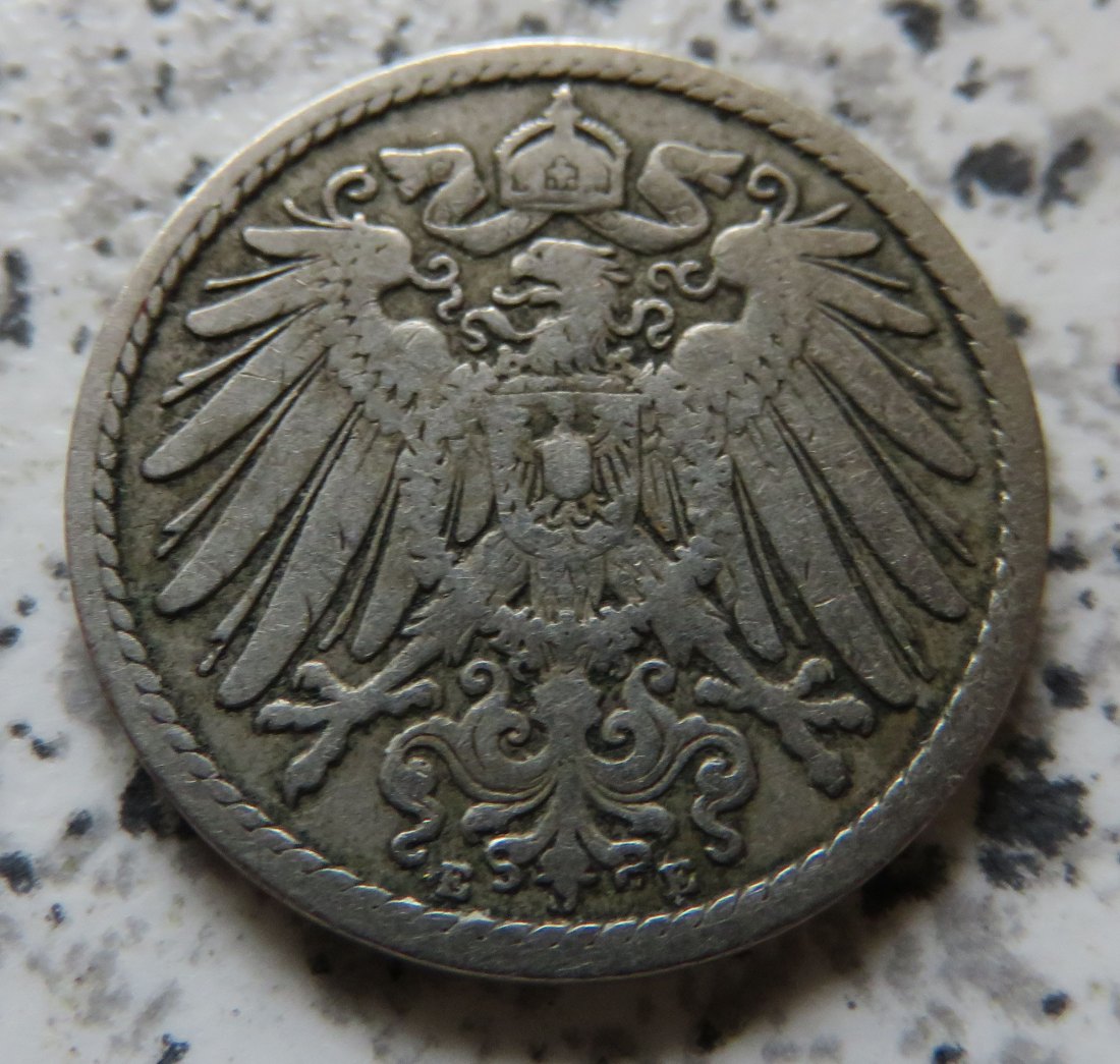  Kaiserreich 5 Pfennig 1897 E   