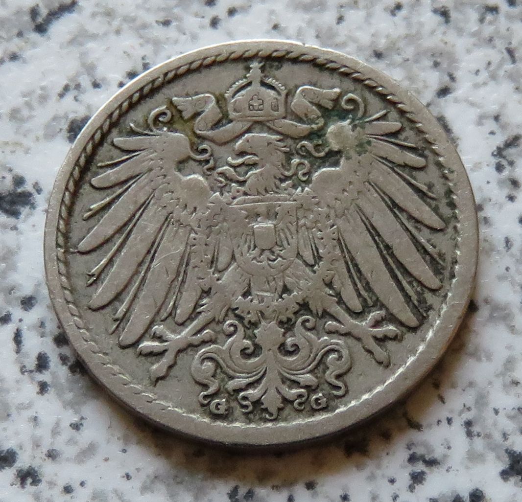  Kaiserreich 5 Pfennig 1897 G   
