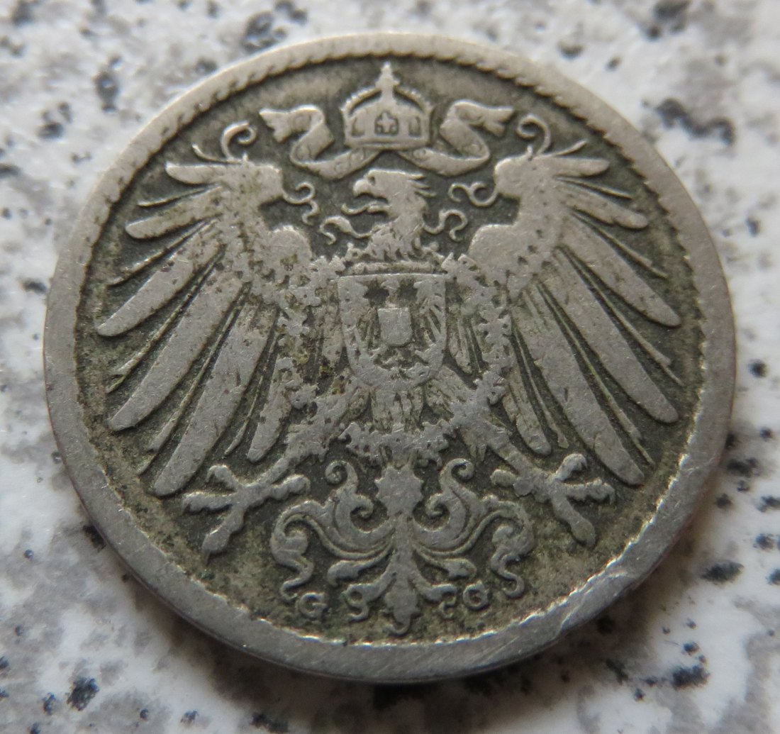  Kaiserreich 5 Pfennig 1897 G   