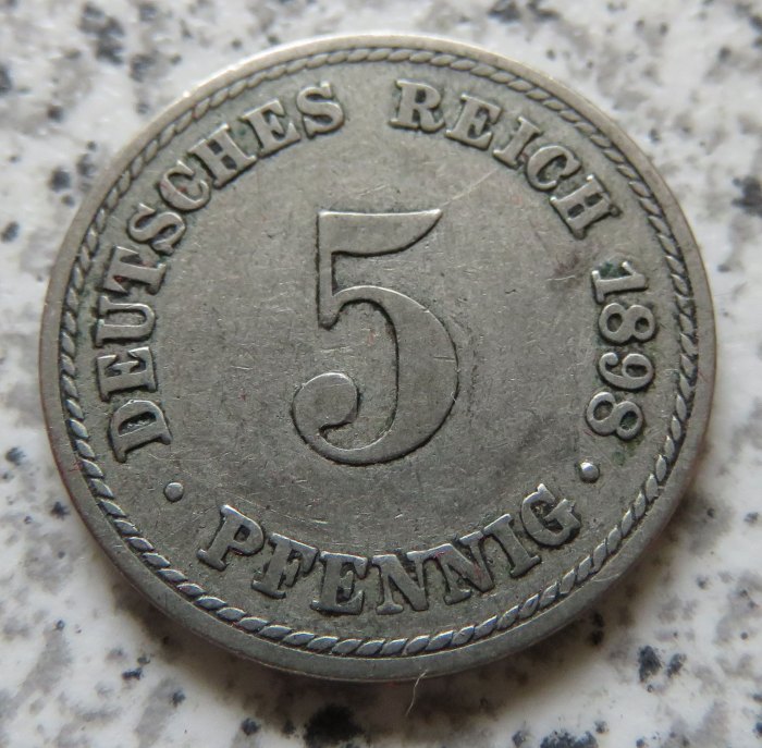  Kaiserreich 5 Pfennig 1898 A   