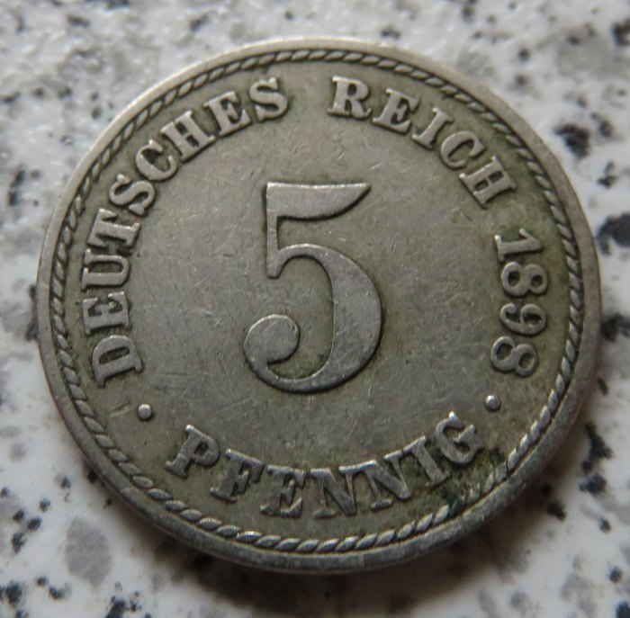  Kaiserreich 5 Pfennig 1898 A   