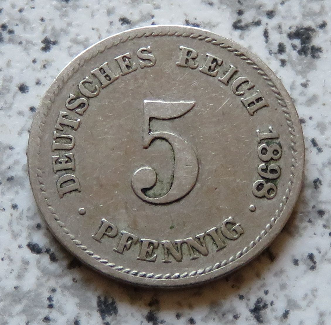 Kaiserreich 5 Pfennig 1898 G   