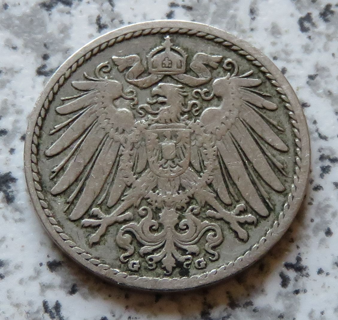  Kaiserreich 5 Pfennig 1898 G   