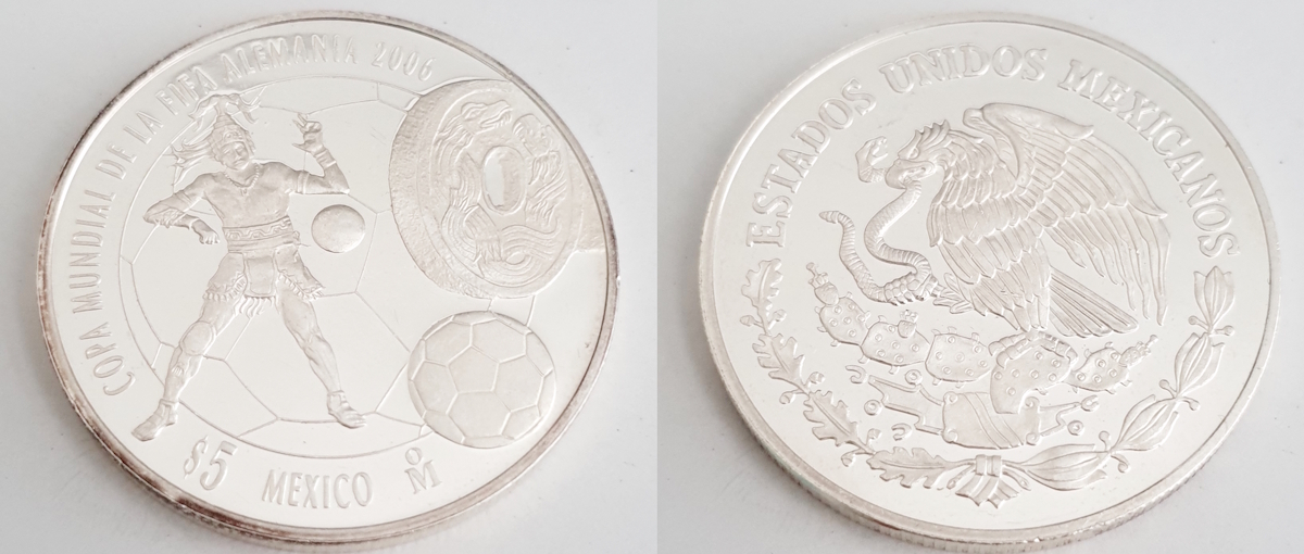  5 Pesos  Football World Cup in Germany 2006   
