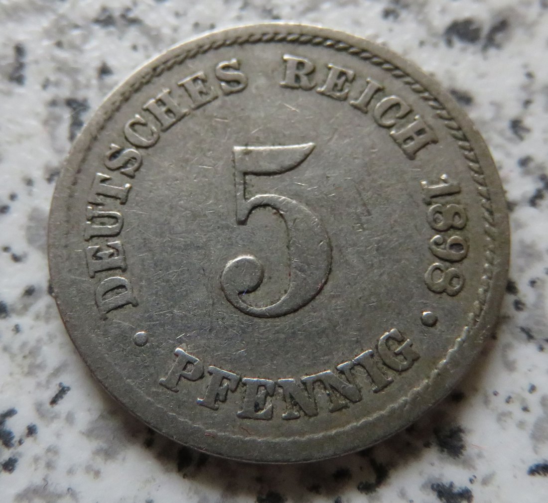  Kaiserreich 5 Pfennig 1898 J   