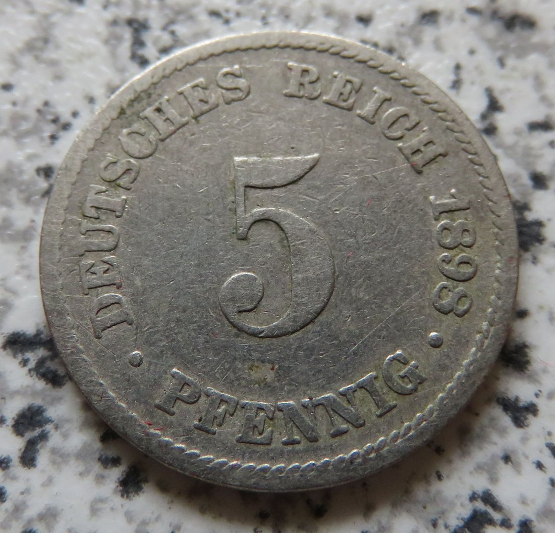  Kaiserreich 5 Pfennig 1898 J   